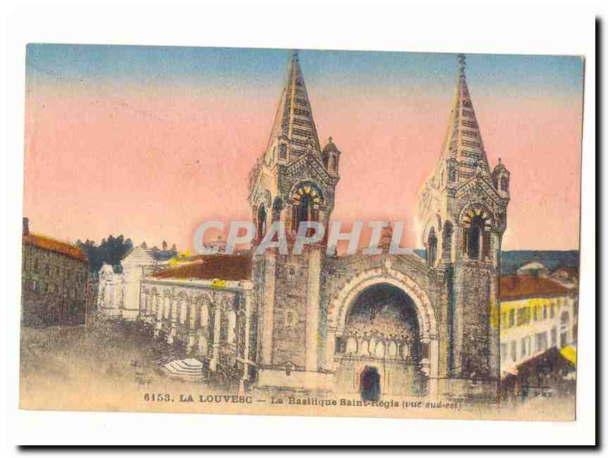 La Louvesc CPA La basilique Saint Regis (vue Sud est)