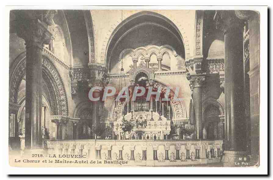 La Louvesc CPA Le choeur et le maitre autel de la basilique