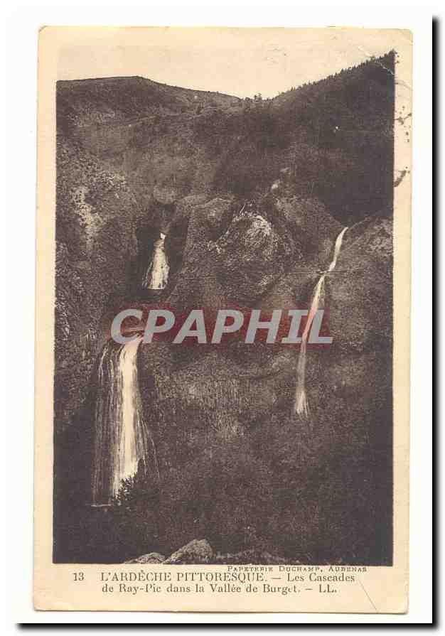 CPA Les cascades de Ray Pic dans la vallle de Burget
