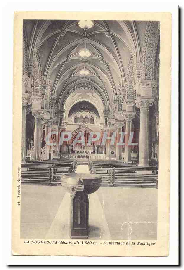 La Louvesc CPA L'interieur de la basilique