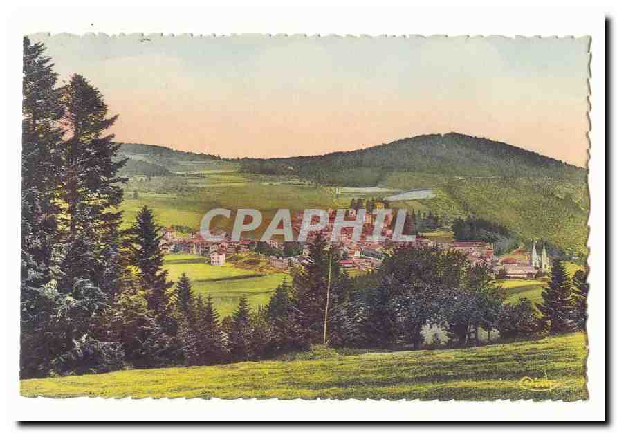 La Louvesc CPA Vue generale Grand Lieu Quartier de la Fontaine et Mont Chaix