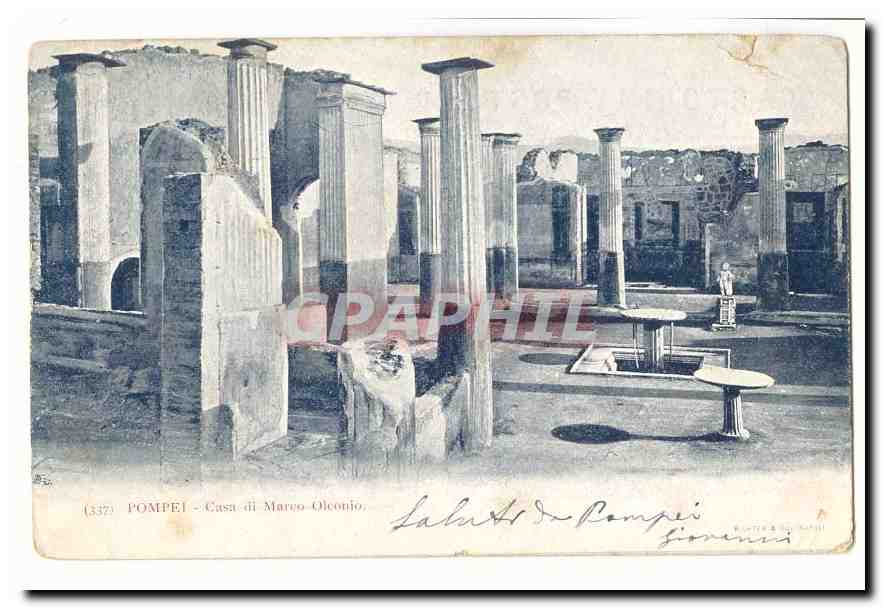 Italie Italia Pompei CPA Casa di MArco Olconio