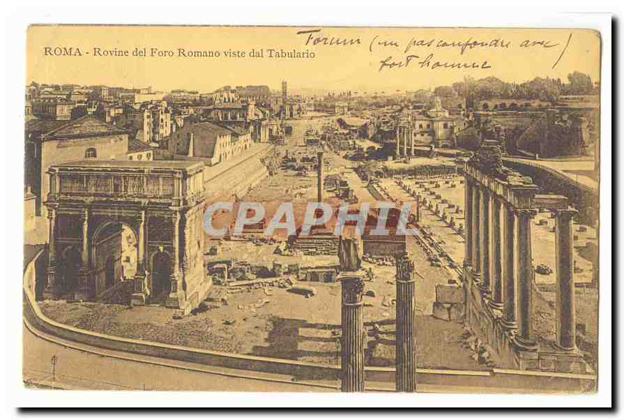 Italie Italia Roma CPA Rovine del Foro Romano viste dal Tabulario