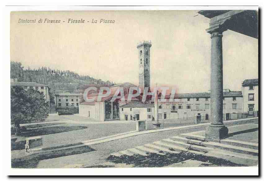 Italie Italia Dintorni di Firenze CPA Fiesole La Plazza