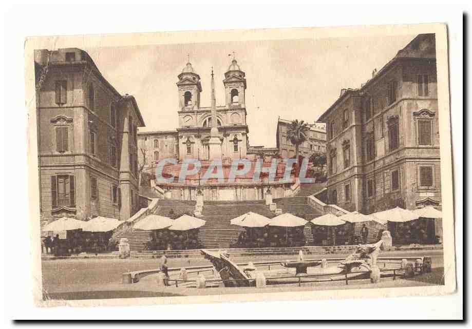 Italie Italia Roma CPA Chiesa della TRinita del Monti
