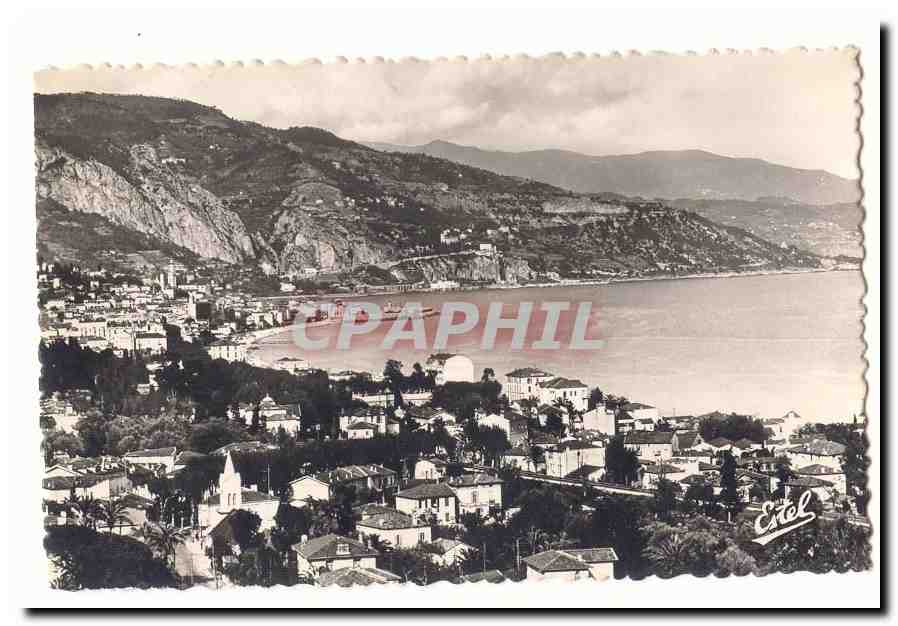 Menton CPA Vue generale vers la frontiere italienne