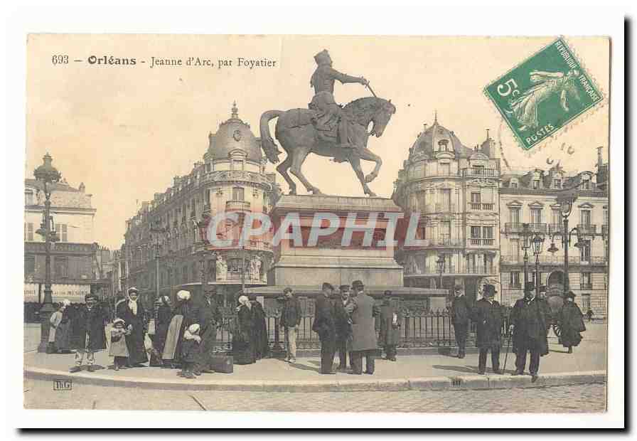 ORleans CPA Jeanne d'arc par Foyatier (tres animee)