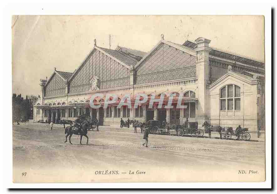 ORleans CPA La gare (animee)