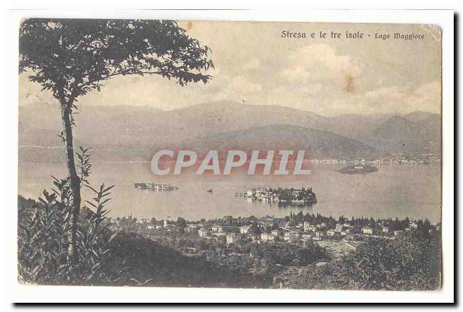 Italie Italia Stresa e le Tre isole CPA Lago Maggiore
