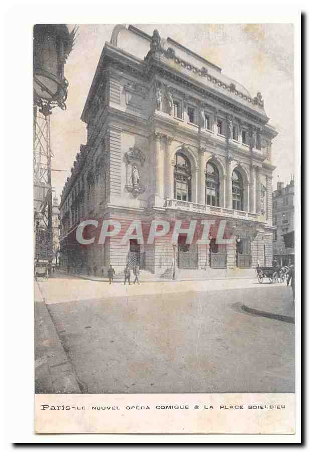 Paris (1er) CPA Le nouvel Opera comique et la place Boieldieu