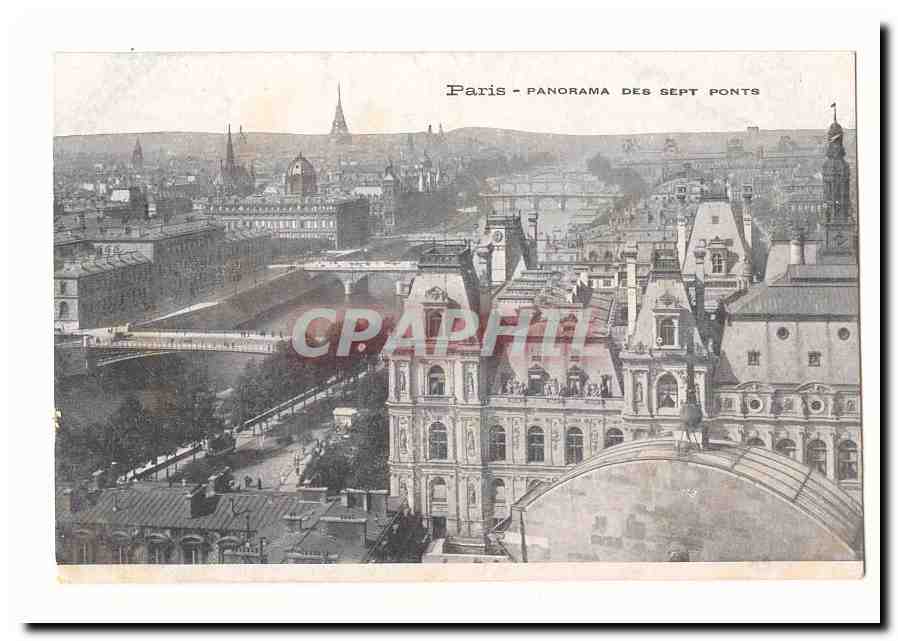 Paris (1er) CPA Panorama des SEpt ponts