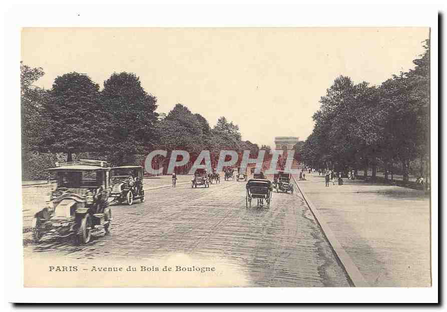 Paris CPA Avenue du Bois de Boulogne