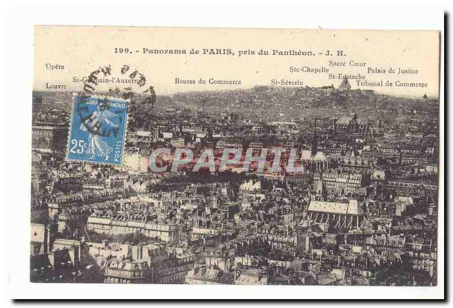 Paris (5eme) CPA Panorama de Paris vu du Pantheon