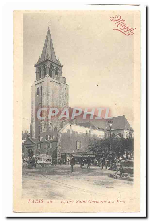 Paris (5eme) CPA Eglise Saint Germain des PRes (animee)