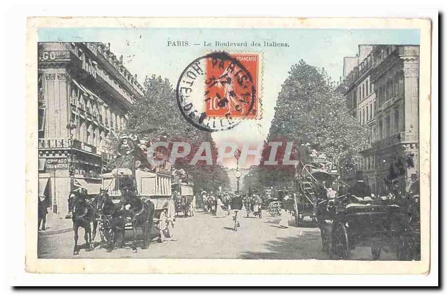 Paris (9eme) CPA Le boulevard des Italiens