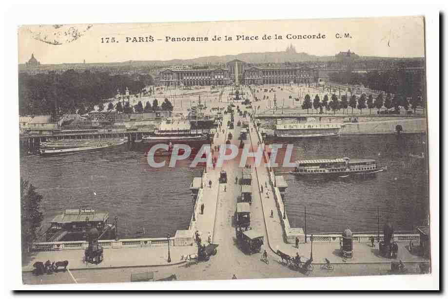 Paris (1er) CPA Panorama de la place de la Concorde