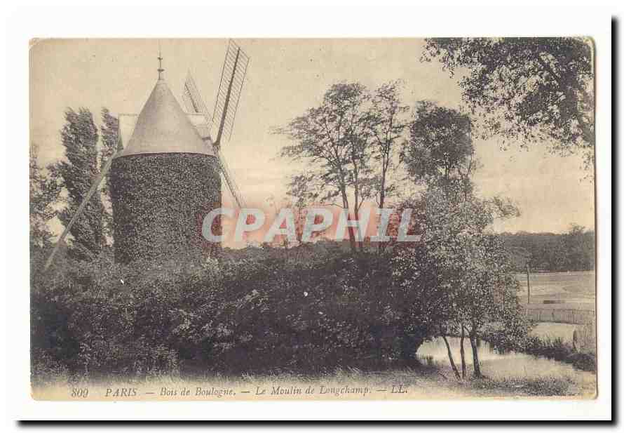 Paris (16eme) CPA Bois de Boulogne Le moulin de Longchamp (mill)