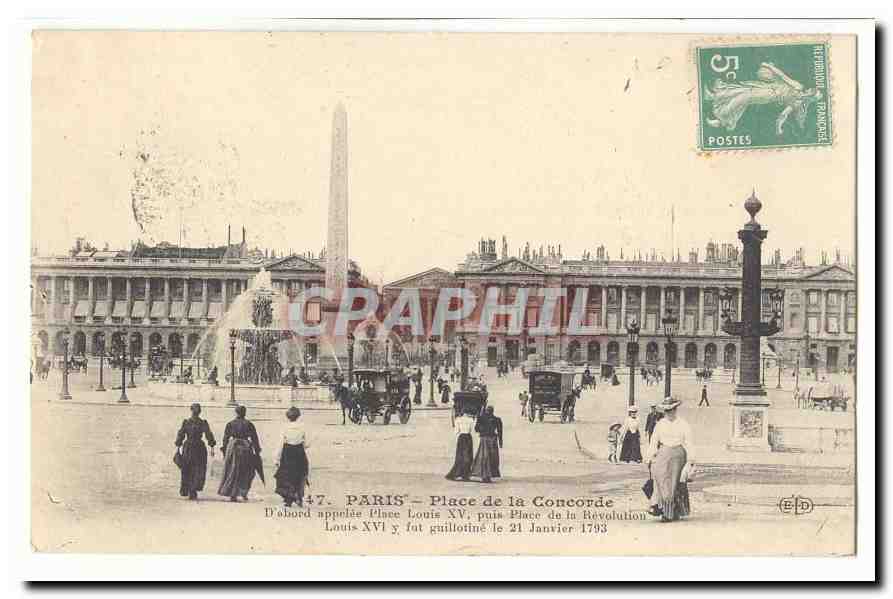 Paris (8eme) CPA La place de la Concorde