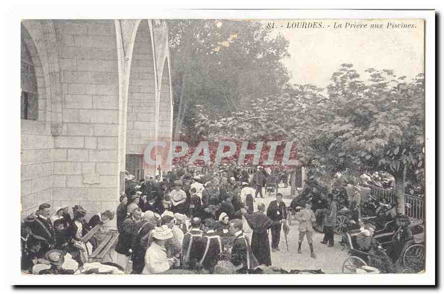 Lourdes CPA La priere aux piscines