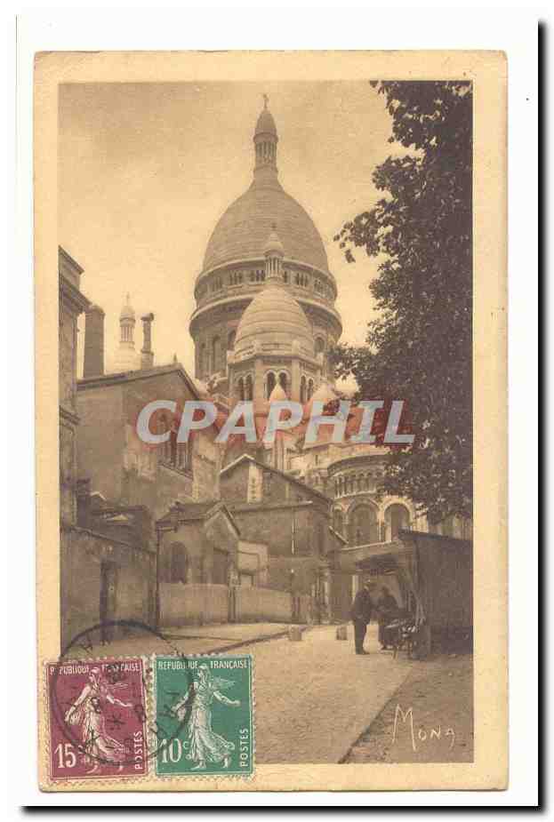 Paris (18eme) CPA Montmartre Vue partielle du Sacre Coeur