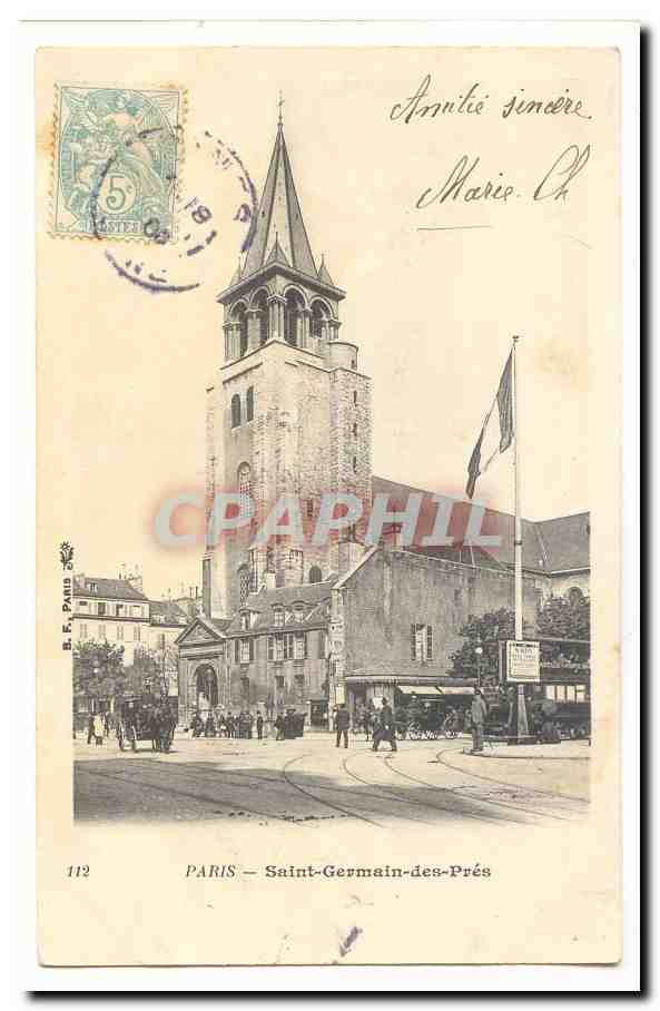 Paris (5eme) CPA Eglise Saint Germain des PRes (animee)