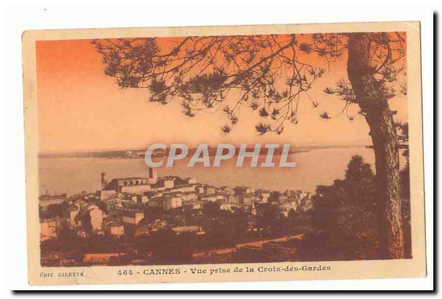Cannes CPA Vue prise de la Croix des Gardes