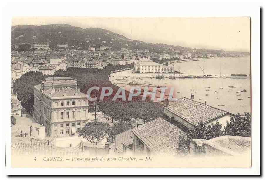 Cannes CPA Panorama pris du Mont Chevalier