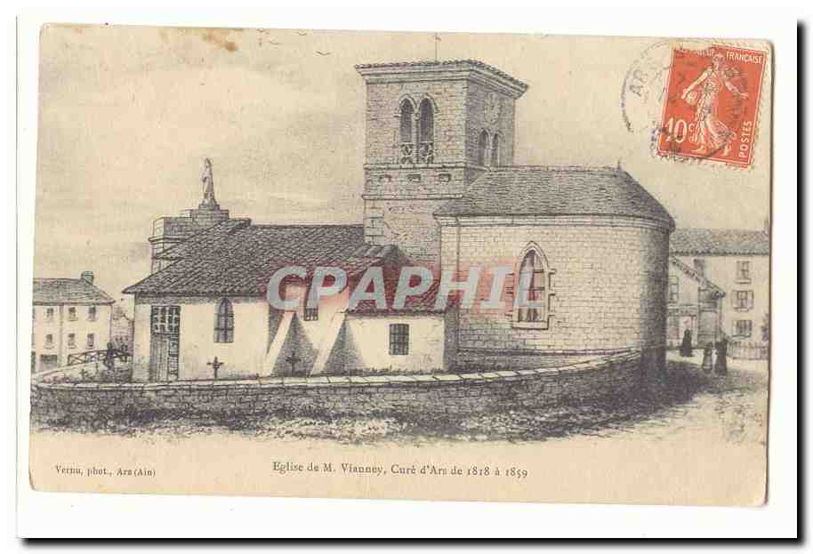 Eglise de M Vianney cure d'Ars de 1818 a 1859 CPA