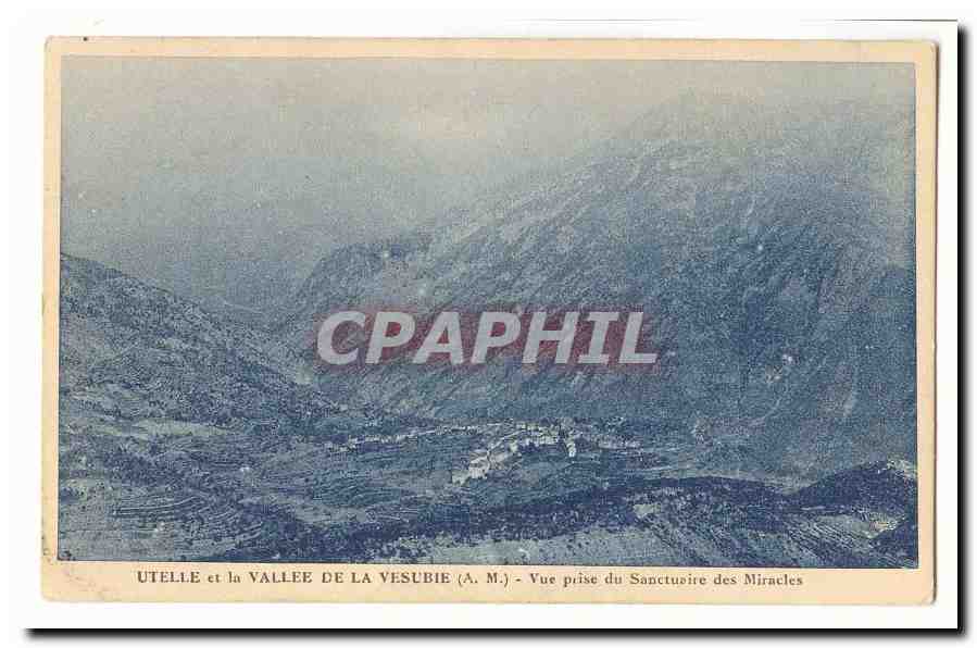 Utelle et la VAllee de la Vesubie CPA Vue prise du sanctuaire des miracles
