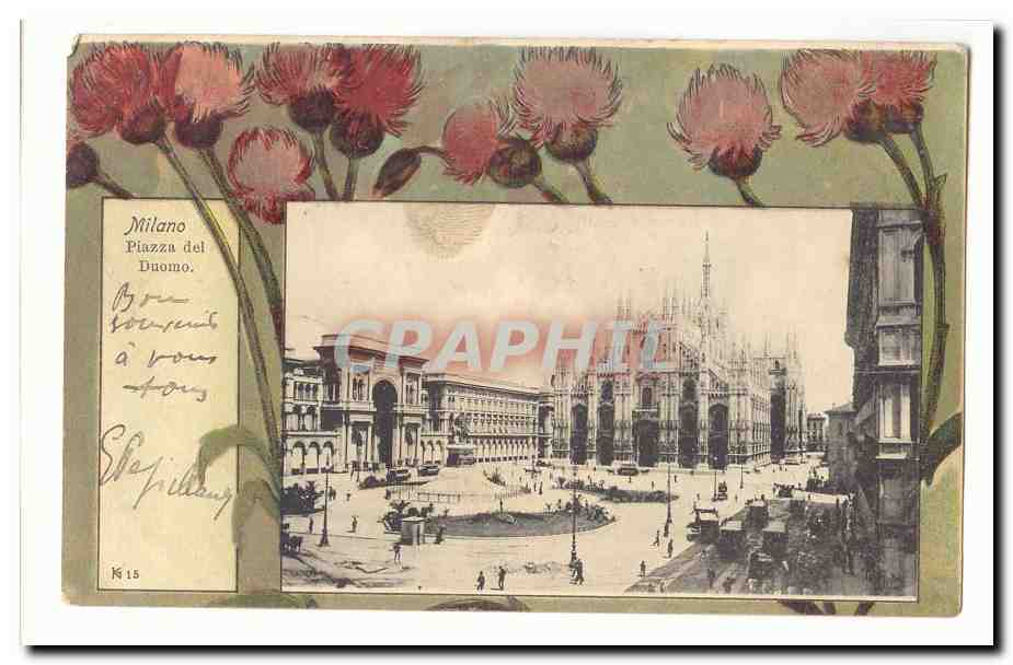 Italie italia CPA Milano Piazza del Duomo