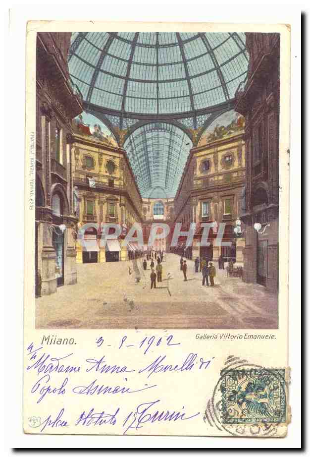 Italie Italia Milano CPA Galleria Vittorio Emanuele