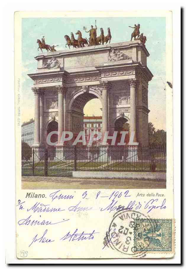 Italie Italia Milano CPA Aco della PAce