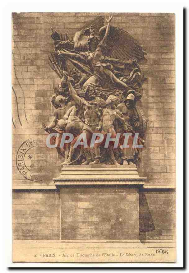 Paris (8eme) CPA arc de Triomphe de l'Etoile Le depart de Rude
