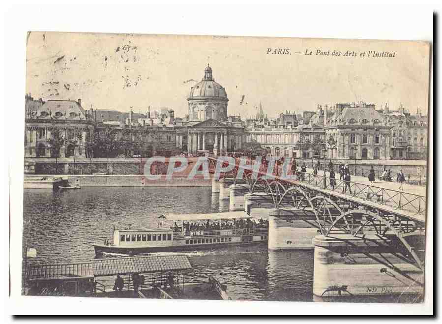 Paris (1er) CPA Le pont des arts et l'institut