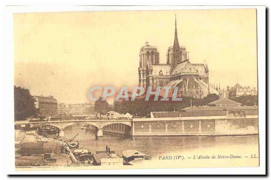 Paris (4eme) CPA L'abside de notre Dame