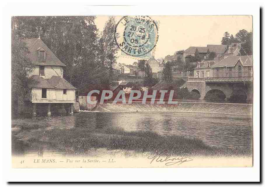 Le Mans CPA Vue sur la Sarthe