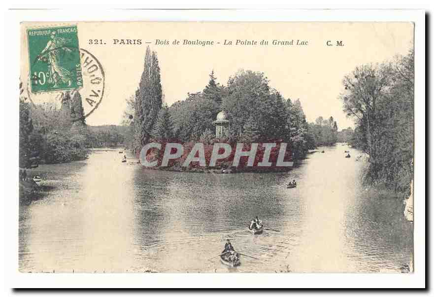 Paris CPA Bois de Boulogne La pointe du grand lac