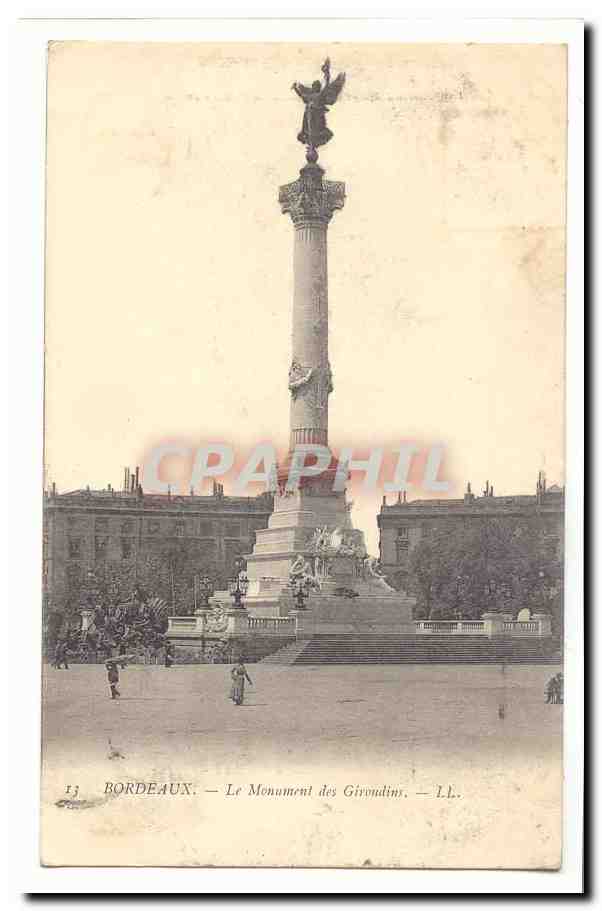 Bordeaux CPA Le monument des Girondins