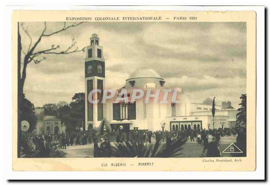 Algerie CPA Minaret Exposition coloniale internationale 1931 Paris