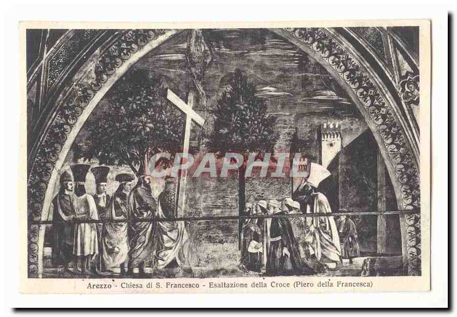 Italie Italia Arezzo CPA Chiesa di S Fransesco Esaltazione della Croce (Piero della Francesca)