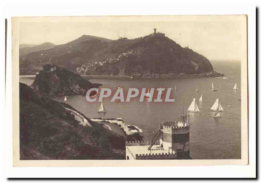 San Sebastian CPA Vista desde el Monte Urgell