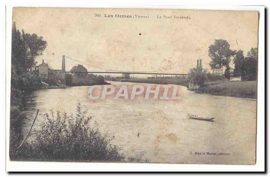 Les Ormes CP Le pont suspendu
