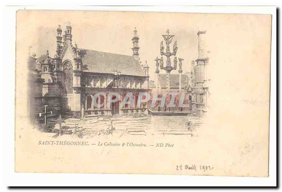 Saint thegonnec CPA Le calvaire et l'ossuaire
