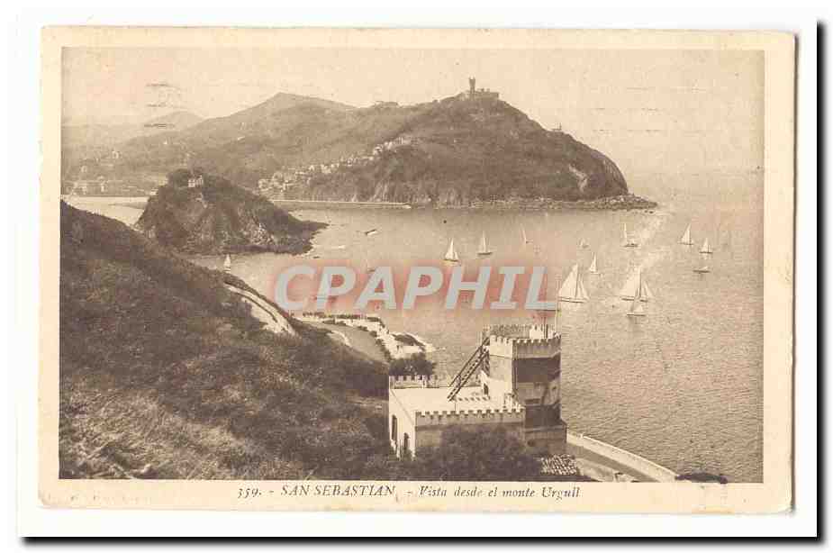 Espagne Espana CPA San Sebastian Vista desde el monte Urgull