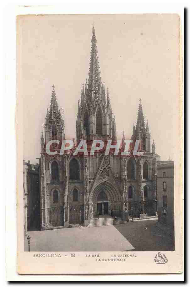 Espagne Espana CPA Barcelona La seu La catedral