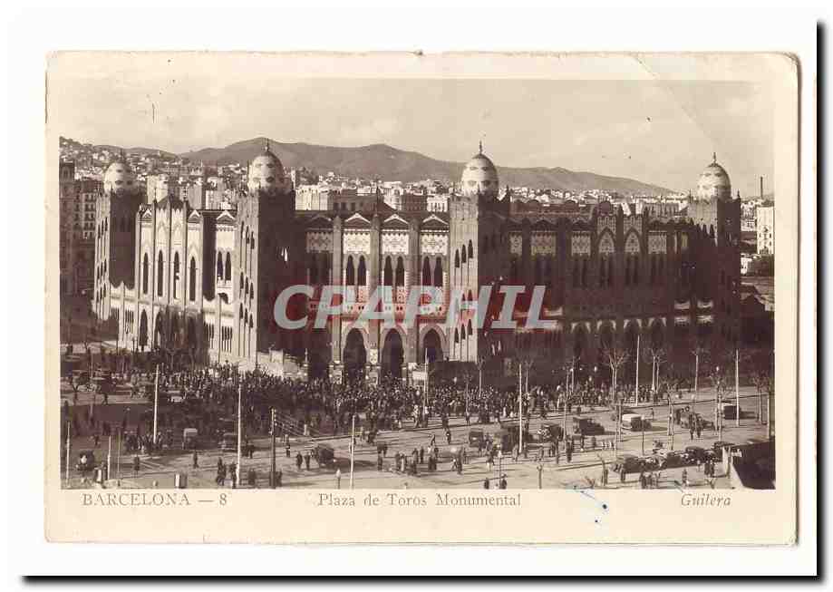 Espagne Espana CPA Barcelona plaza de toros Monumental