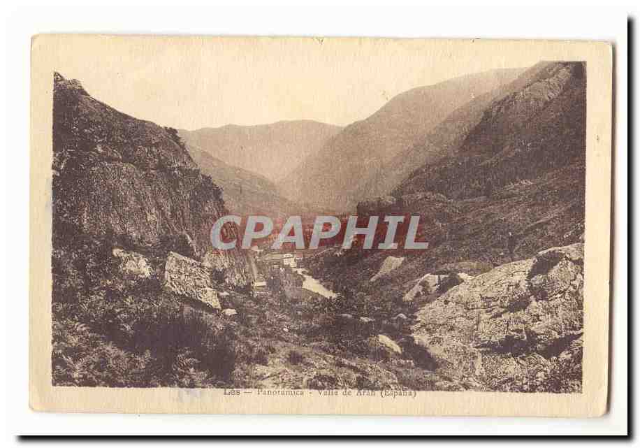 Espagne Espana CPA Les Panoramica Valle de Aran