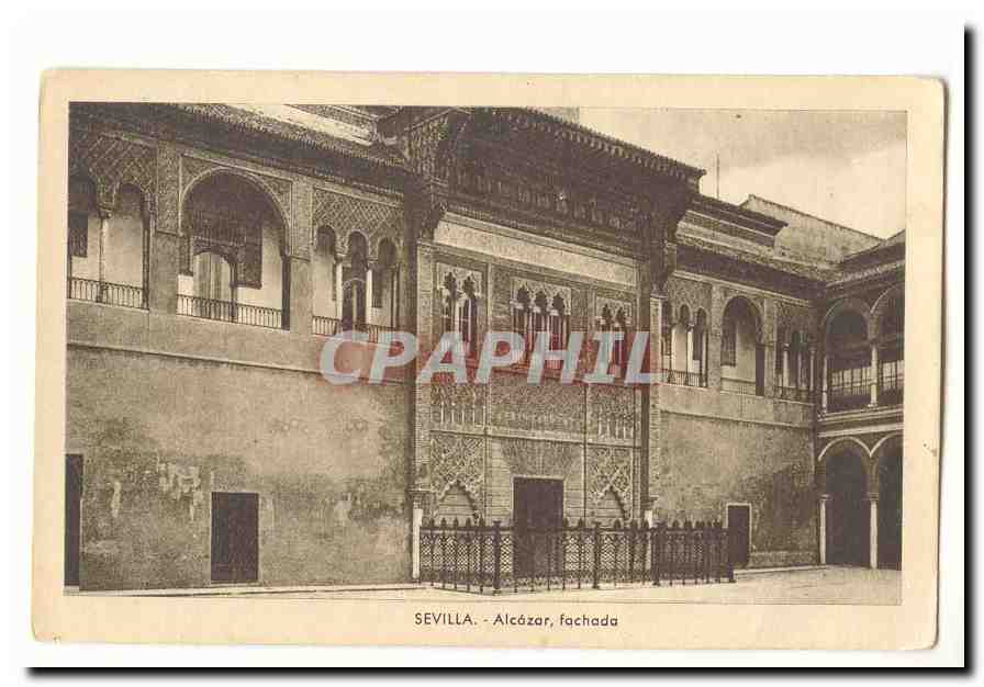 Espagne Espana CPA Sevilla Alcazar fachada
