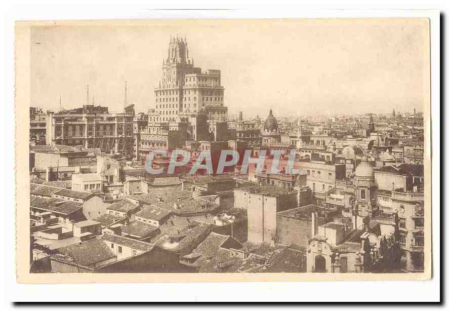 Espagne Espana CPA Madrid Vista desde el Edificio d eLa Union y el Fenix Espanol