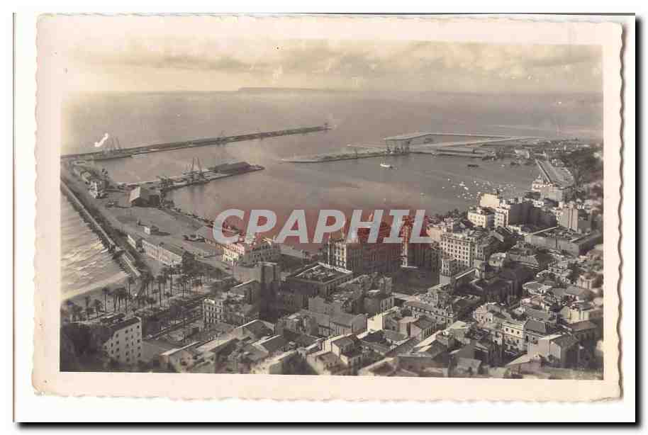 Espagne Espana CPA Alicante Vista general del Puerto
